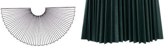 Soleil pleating